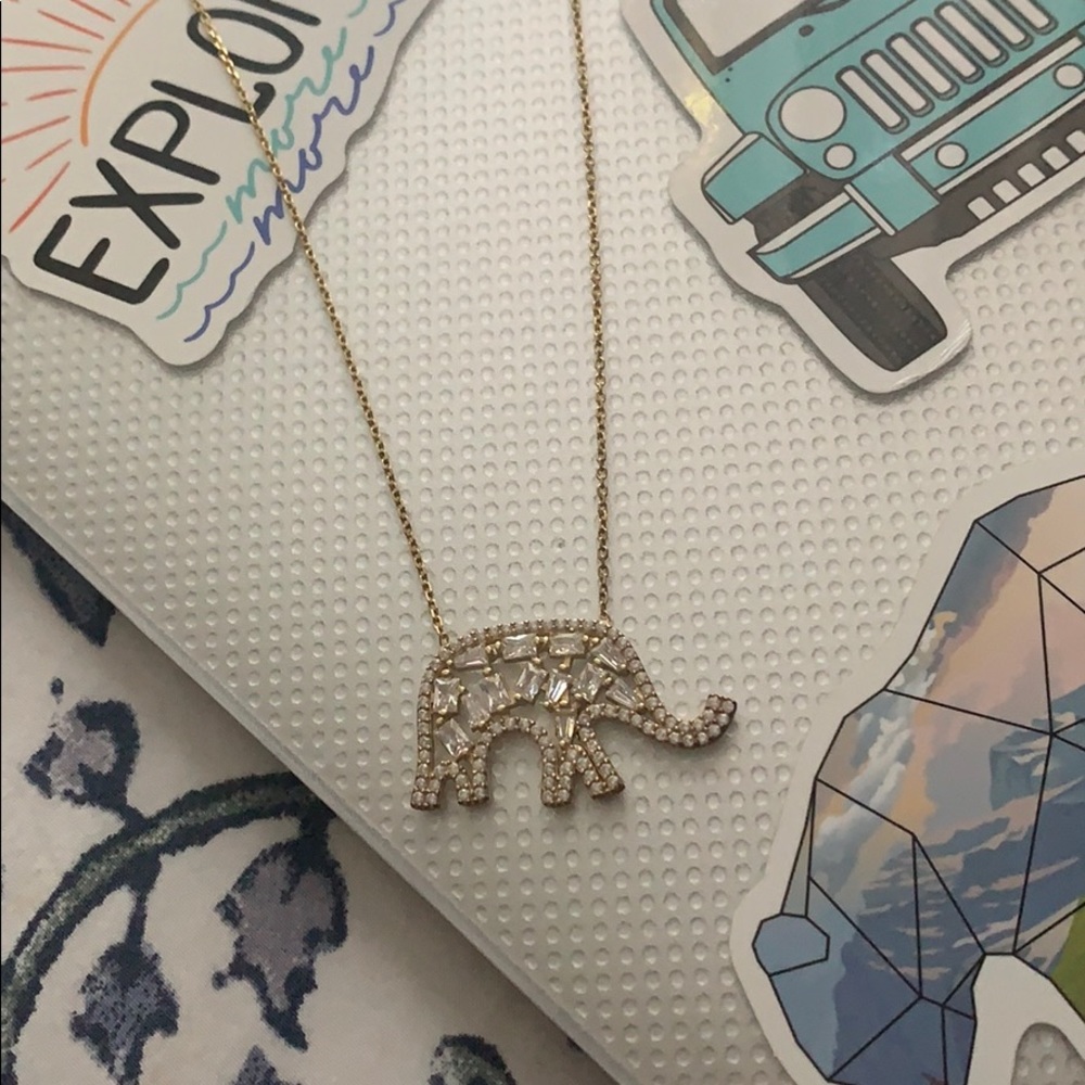 Elephant sterling silver necklace